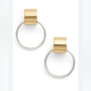 Jenny Bird Silver and Gold Two Tone Faye Knocker Earrings